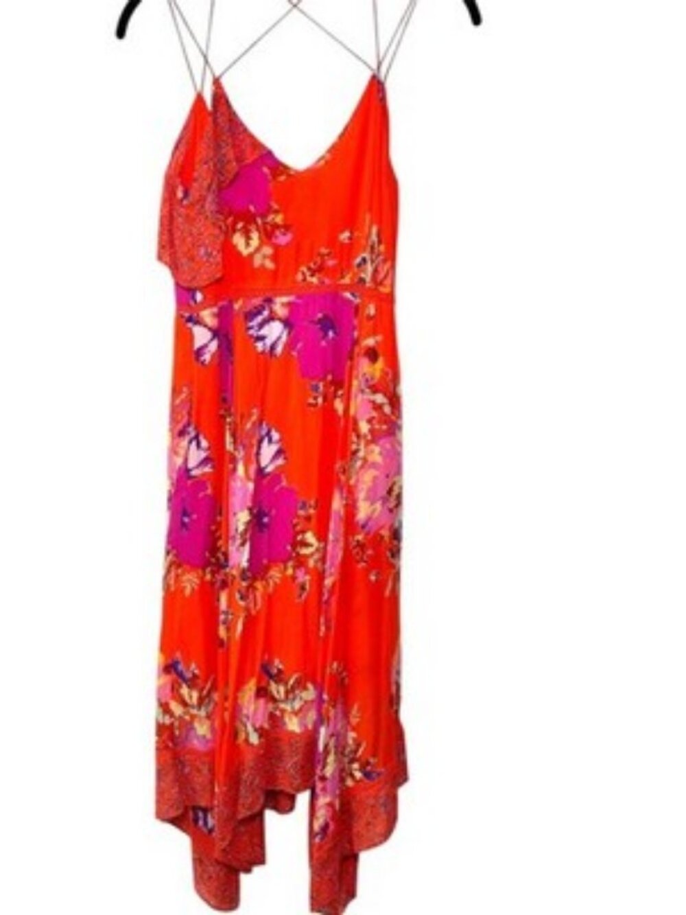 Anthropologie Maeve Grecia Red Off Shoulder Ruffle Dress Tomato Girl Coquette 0 - Picture 4 of 12